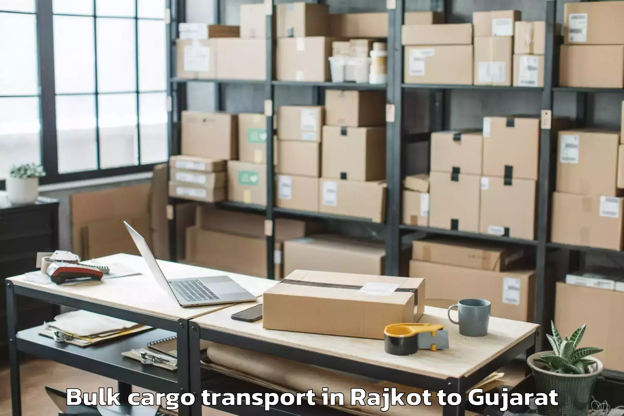 Book Rajkot to Khambhalia Bulk Cargo Transport Online